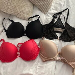 *Bundle* Victorias Secret Very Sexy Push Up Bra padded Lace Womens 34DD